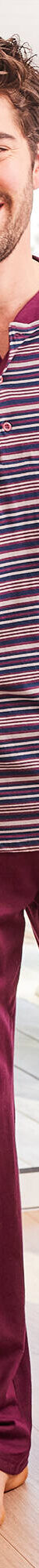 Pyjama rayé col tunisien (bordeaux) Pyjama rayé col tunisien (bordeaux)